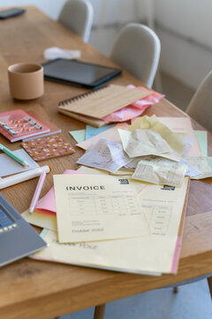 Business receipts at office