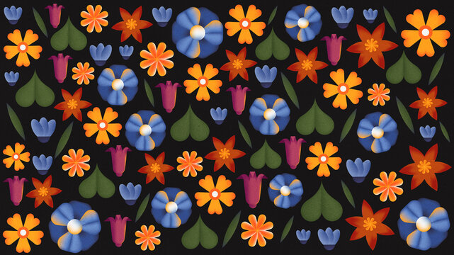 Flowers on background with copy space. Natural Floral Plant backdrop
