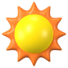 Sun clipart png, 3d graphic, transparent background