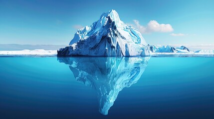 Obraz premium melting iceberg in the Arctic, highlighting the urgent need for action to protect fragile ecosystems and mitigate the effects of global warming.