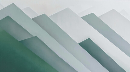 Obraz premium Light atmospheric mountains landscape background with geometric shapes and copy space, empty textured backdrop surface for art poster decoration in pastel tones