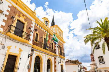 Ayuntamiento - the city hall of Valverde del Camino, province of Huelva, Andalusia, Spain