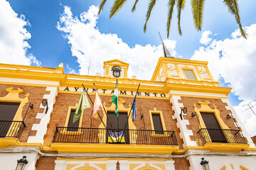 Ayuntamiento - the city hall of Valverde del Camino, province of Huelva, Andalusia, Spain
