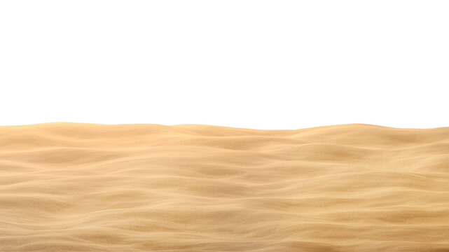 Desert sand png border sticker, 3D cartoon transparent background