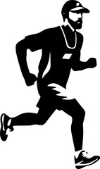Sprint Supreme Runner Icon Symbol Endurance Effort Marathon Logo Design