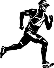 Endurance Essence Marathon Logo Vector Marathon Marvel Athlete Icon Symbol