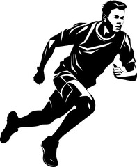 Fototapeta na wymiar Endurance Evolution Athlete Logo Symbol Swift Sprinter Marathon Runner Vector