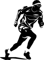 Marathon Marvel Runner Icon Design Speed Spectrum Athlete Icon Emblem