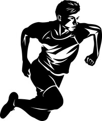 Velocity Vista Sprinter Logo Design Sprinter Surge Runner Side View Icon Vector