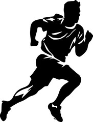 Fototapeta na wymiar Marathon Milestone Running Icon Vector Symbol Velocity Vista Sprinter Logo Design