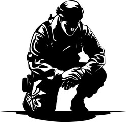 Valor Tribute Military Respect Icon Honor Tribute Soldier Salute Logo