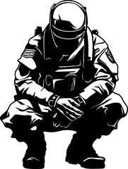 Patriot Honor Kneeling Warrior Icon Duty Salute Military Salute Emblem