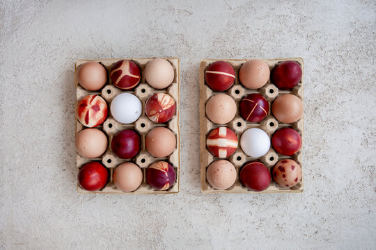 colored easter eggs