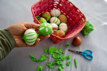easter eggs preparations