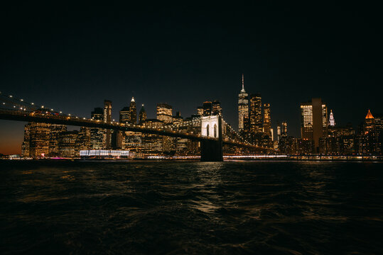 Brooklyn Bridge and NYC Skyline at Night