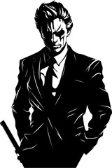 Bloodthirsty Blade Killer Logo Design Grim Grin Psycho Killer Symbol Emblem