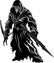 Dread Reaper Reaper Weapon Icon Phantom Executioner Combat Reaper Logo Design