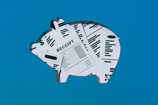 Piggy box full of bills