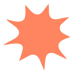 Abstract shape png collage element in transparent background