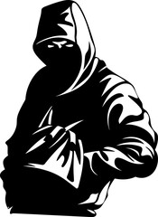 Covert Cache Robber with Stolen Bag Vector Icon Filched Fortune Stolen Bag Emblem Logo