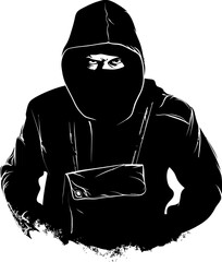 Shadowy Swag Stolen Bag Vector Logo Thiefs Trove Robber Emblem Logo