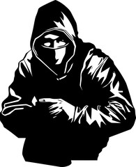 Spoils of Crime Stolen Bag Emblem Design Haul Heist Robber Vector Logo