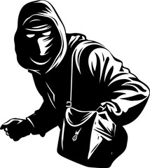 Bandits Haul Stolen Bag Vector Logo Larceny Looter Robber Emblem Design