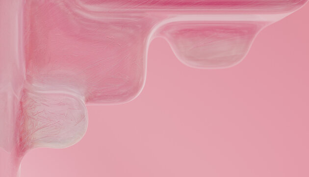 Pink ice cubes abstract figure