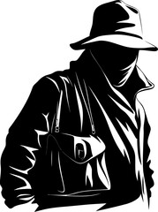 Stealthy Snatch Robber Emblem Bandits Haul Stolen Bag Icon Design