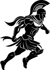 Fototapeta premium Speedy Sprinter Sentinel Gladiator Icon Design Racing Roman Warrior Sprint Symbol