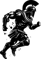 Agile Arena Assault Gladiator Emblem Design Rapid Gladiator Rush Warrior Symbol Emblem