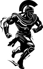 Speedy Centurion Warrior Vector Logo Agile Arena Champion Gladiator Emblem Design