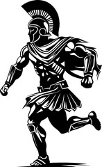 Rapid Gladiator Run Warrior Emblem Icon Swift Strider Running Gladiator Symbol