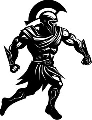 Fototapeta premium Speedy Centurion Warrior Vector Logo Agile Arena Champion Gladiator Emblem Design