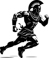 Velocity Victor Warrior Vector Design Speedster Swordsman Gladiator Warrior Emblem