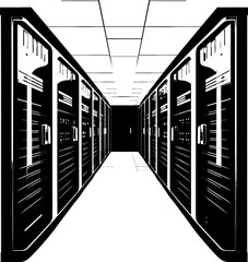 Digital Fields Technology Harvest Symbol Binary Bounty Server Farm Vector Icon