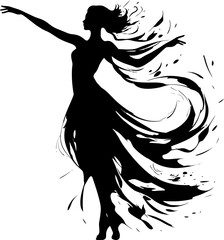Heavenly Harmony Dance Symbol Design Flowing Freedom Dancer Soul Icon