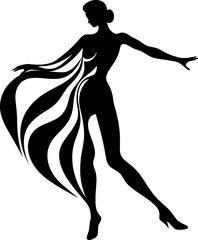 Obraz na płótnie Canvas Transcendent Twirl Soul of Dance Logo Celestial Sway Vector Emblem Icon