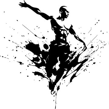 Vibrant Verve Dancer Icon Design Seraphic Spirals Soul of Dance Logo