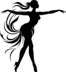 Divine Dance Dancer Logo Celestial Sway Soul Symbol