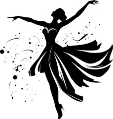 Transcendent Trance Soul of Dance Emblem Whirling Wonder Vector Dancer Icon