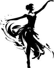 Cosmic Cadence Soul of Dance Emblem Serene Serenade Vector Dancer Icon