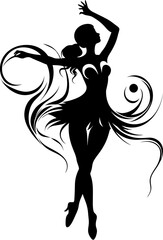 Obraz na płótnie Canvas Celestial Cadence Soul of Dance Icon Whirling Wonder Vector Dancer Logo