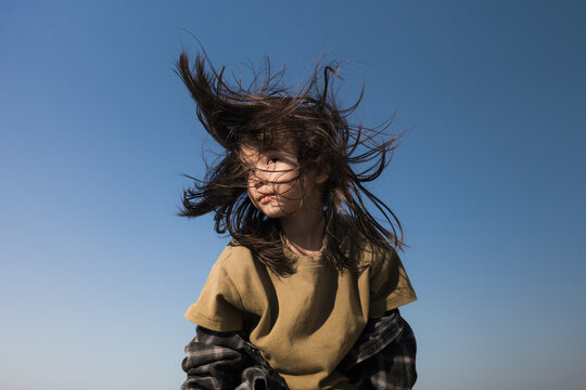 Windy Hair Portrait