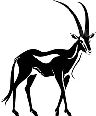 Desert Majesty Oryx Emblem Vector Nomadic Nobility Iconic Oryx Logo