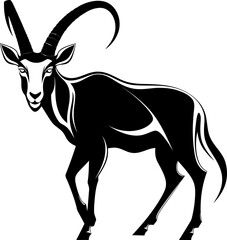 Desert Dignity Vector Oryx Logo Noble Nomad Emblematic Oryx Symbol