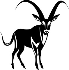 Regal Wanderer Vector Oryx Logo Elegant Expedition Emblematic Oryx Symbol
