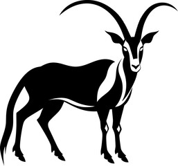 Noble Nomad Emblematic Oryx Symbol Majestic Mirage Vector Oryx Emblem