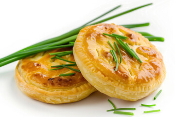 Chinese cuisine. Gourmet Green Onion Stuffed Pastry
