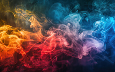 Fototapeta premium Ethereal Dance of Gradient Smoke